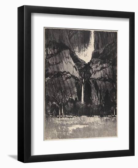 The Lower Falls, Yosemite, 1912-Joseph Pennell-Framed Giclee Print