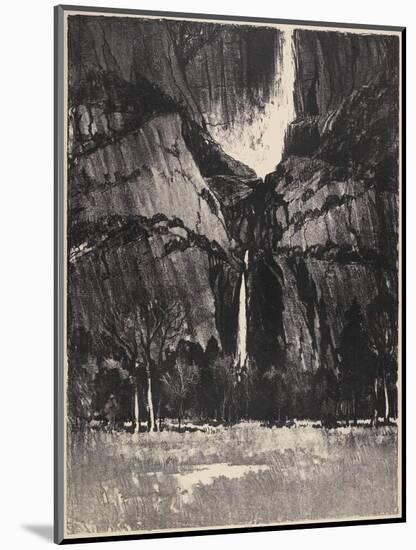 The Lower Falls, Yosemite, 1912-Joseph Pennell-Mounted Giclee Print
