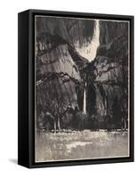 The Lower Falls, Yosemite, 1912-Joseph Pennell-Framed Stretched Canvas