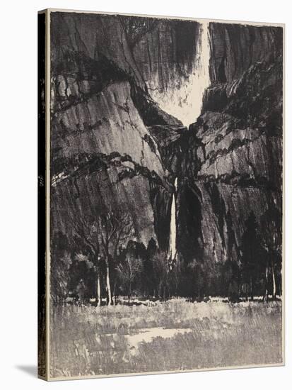 The Lower Falls, Yosemite, 1912-Joseph Pennell-Stretched Canvas