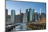 The Lower Manhattan Skyline from Brooklyn Bridge Park, New York City.-Jon Hicks-Mounted Photographic Print