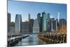 The Lower Manhattan Skyline from Brooklyn Bridge Park, New York City.-Jon Hicks-Mounted Photographic Print