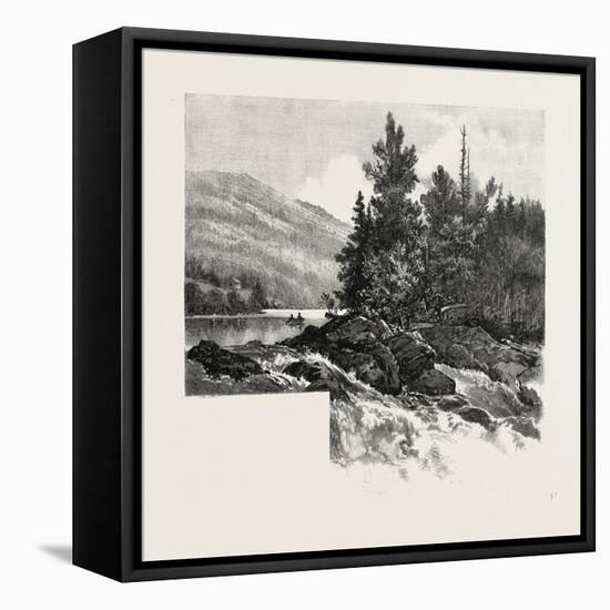 The Lower Ottawa, Mcgillivray's Chute, River Rouge, Canada, Nineteenth Century-null-Framed Stretched Canvas