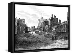 The Lower Ward, Windsor Castle, Berkshire, 1900-A Railton-Framed Stretched Canvas