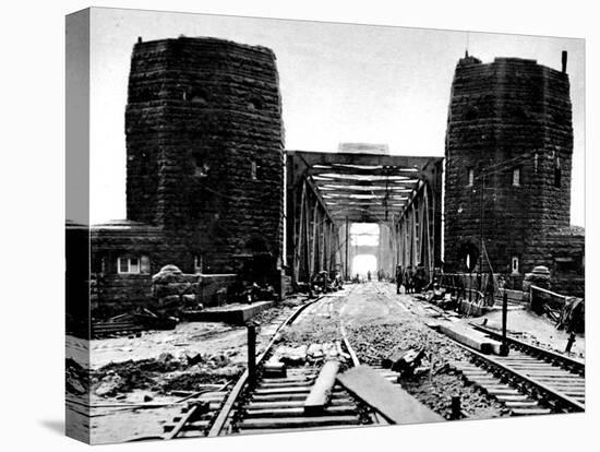 The Ludendorff Bridge at Remagen; Second World War, 1945-null-Stretched Canvas