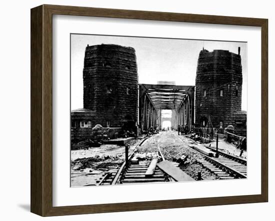 The Ludendorff Bridge at Remagen; Second World War, 1945-null-Framed Photographic Print