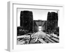 The Ludendorff Bridge at Remagen; Second World War, 1945-null-Framed Photographic Print