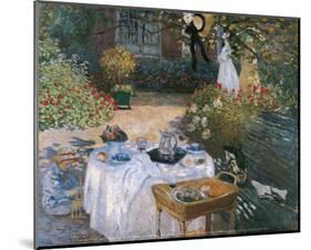 The Lunch-Claude Monet-Mounted Art Print