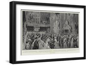 The Luncheon at the Guildhall, their Majesties Proceeding Up the Hall to the Dais-Frederic De Haenen-Framed Giclee Print