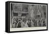 The Luncheon at the Guildhall, their Majesties Proceeding Up the Hall to the Dais-Frederic De Haenen-Framed Stretched Canvas