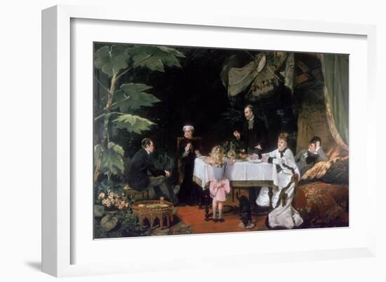 The Luncheon in the Conservatory, 1877-Louise Abbema-Framed Giclee Print