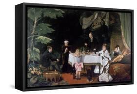 The Luncheon in the Conservatory, 1877-Louise Abbema-Framed Stretched Canvas