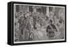 The Luncheon in the State Dining-Room, Buckingham Palace-G.S. Amato-Framed Stretched Canvas