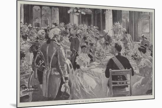 The Luncheon in the State Dining-Room, Buckingham Palace-G.S. Amato-Mounted Giclee Print