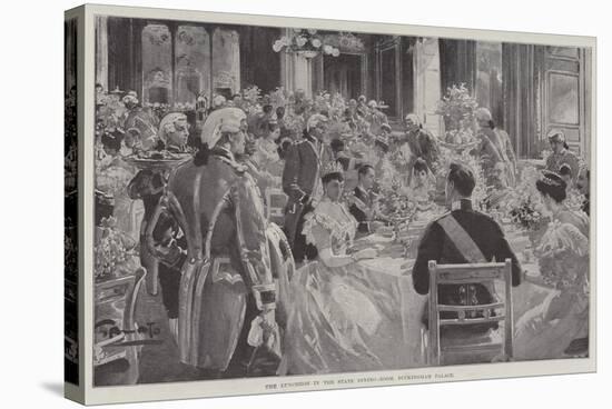 The Luncheon in the State Dining-Room, Buckingham Palace-G.S. Amato-Stretched Canvas