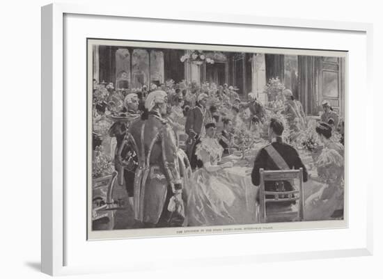 The Luncheon in the State Dining-Room, Buckingham Palace-G.S. Amato-Framed Giclee Print