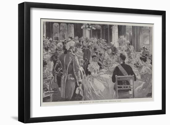 The Luncheon in the State Dining-Room, Buckingham Palace-G.S. Amato-Framed Giclee Print