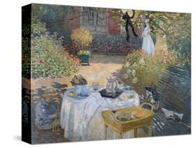 The Luncheon: Monet's Garden at Argenteuil, circa 1873-Claude Monet-Stretched Canvas