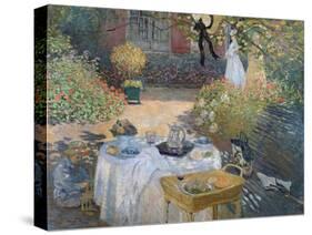 The Luncheon: Monet's Garden at Argenteuil, circa 1873-Claude Monet-Stretched Canvas