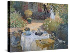 The Luncheon: Monet's Garden at Argenteuil, circa 1873-Claude Monet-Stretched Canvas