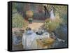 The Luncheon: Monet's Garden at Argenteuil, circa 1873-Claude Monet-Framed Stretched Canvas