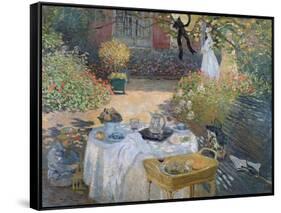 The Luncheon: Monet's Garden at Argenteuil, circa 1873-Claude Monet-Framed Stretched Canvas