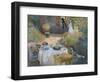 The Luncheon: Monet's Garden at Argenteuil, circa 1873-Claude Monet-Framed Premium Giclee Print