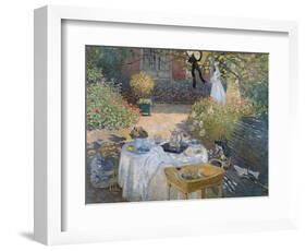 The Luncheon: Monet's Garden at Argenteuil, circa 1873-Claude Monet-Framed Premium Giclee Print