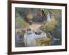 The Luncheon: Monet's Garden at Argenteuil, circa 1873-Claude Monet-Framed Premium Giclee Print