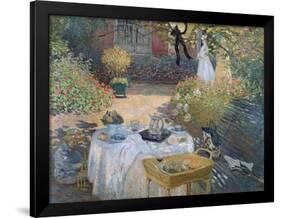 The Luncheon: Monet's Garden at Argenteuil, circa 1873-Claude Monet-Framed Premium Giclee Print