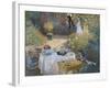 The Luncheon: Monet's Garden at Argenteuil, circa 1873-Claude Monet-Framed Giclee Print