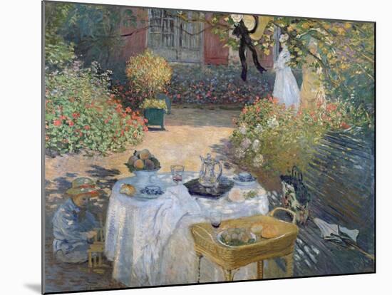 The Luncheon: Monet's Garden at Argenteuil, circa 1873-Claude Monet-Mounted Giclee Print