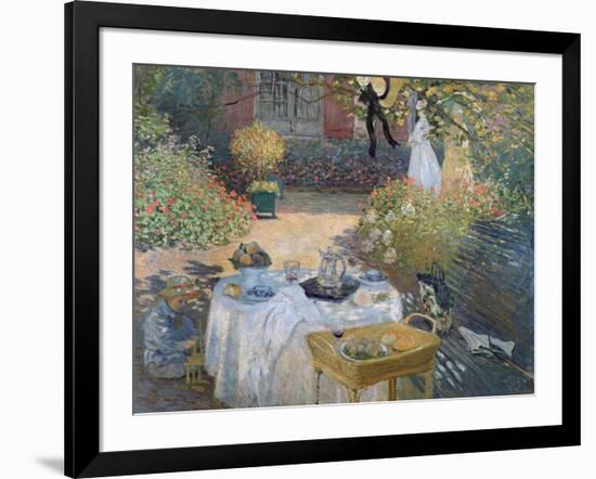 The Luncheon: Monet's Garden at Argenteuil, circa 1873-Claude Monet-Framed Giclee Print