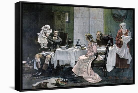 The Luncheon of Camille Desmoulins, 1892-Leopold Flameng-Framed Stretched Canvas