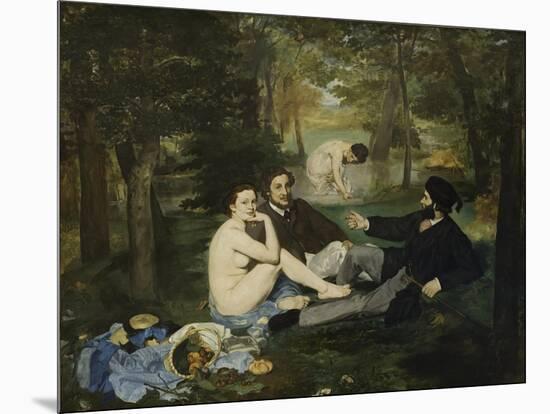 The Luncheon on the Grass, 1863-Edouard Manet-Mounted Giclee Print