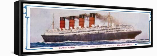 The "Lusitania" and Her Sister-Ship the "Mauretania" Cunarders-null-Framed Stretched Canvas