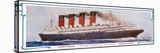 The "Lusitania" and Her Sister-Ship the "Mauretania" Cunarders-null-Stretched Canvas