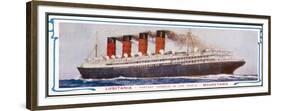 The "Lusitania" and Her Sister-Ship the "Mauretania" Cunarders-null-Framed Premium Giclee Print