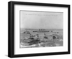 The Lusitania's First Appearance in New York Harbor-null-Framed Photographic Print