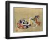 The Lute and White Snake of Benten, Edo Period, 1847-Katsushika Hokusai-Framed Giclee Print