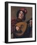 'The Lute Player', 1623-Frans Hals-Framed Giclee Print