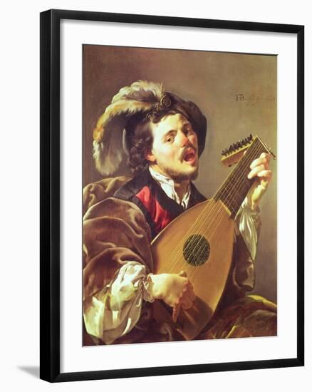 The Lute Player, 1624-Hendrick Terbrugghen-Framed Giclee Print