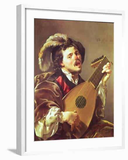 The Lute Player, 1624-Hendrick Terbrugghen-Framed Giclee Print