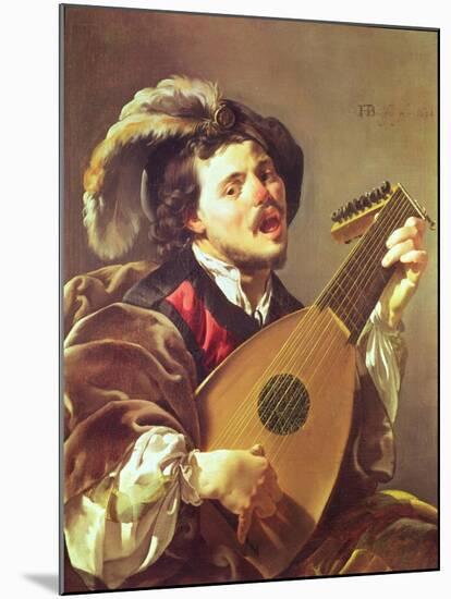 The Lute Player, 1624-Hendrick Terbrugghen-Mounted Giclee Print