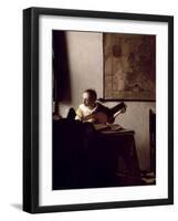 The Lute Player, 1663-1664-Johannes Vermeer-Framed Giclee Print