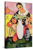 The Lute Player, 1910-Auguste Macke-Stretched Canvas