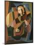 The Lute Player, 1917-18 (Oil on Canvas)-Maria Blanchard-Mounted Giclee Print