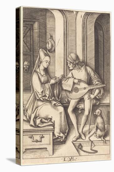 The Lute Player and the Singer, c.1500-Israhel van, the younger Meckenem-Stretched Canvas