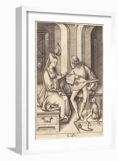 The Lute Player and the Singer, c.1500-Israhel van, the younger Meckenem-Framed Giclee Print