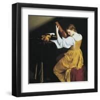 The Lute Player-Orazio Gentileschi-Framed Art Print